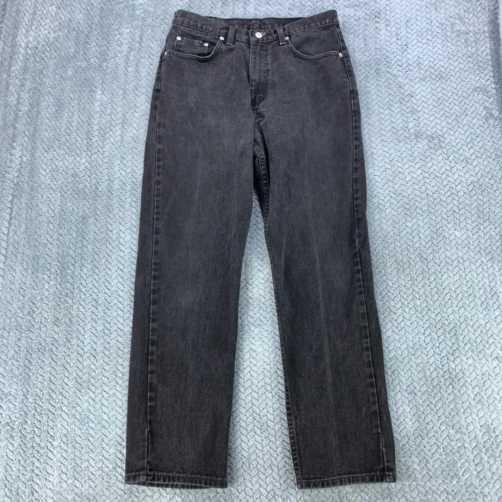 Polo Jeans Co. Relaxed Jeans Mens 31x30 Black Vintage Y2K Straight Leg Denim